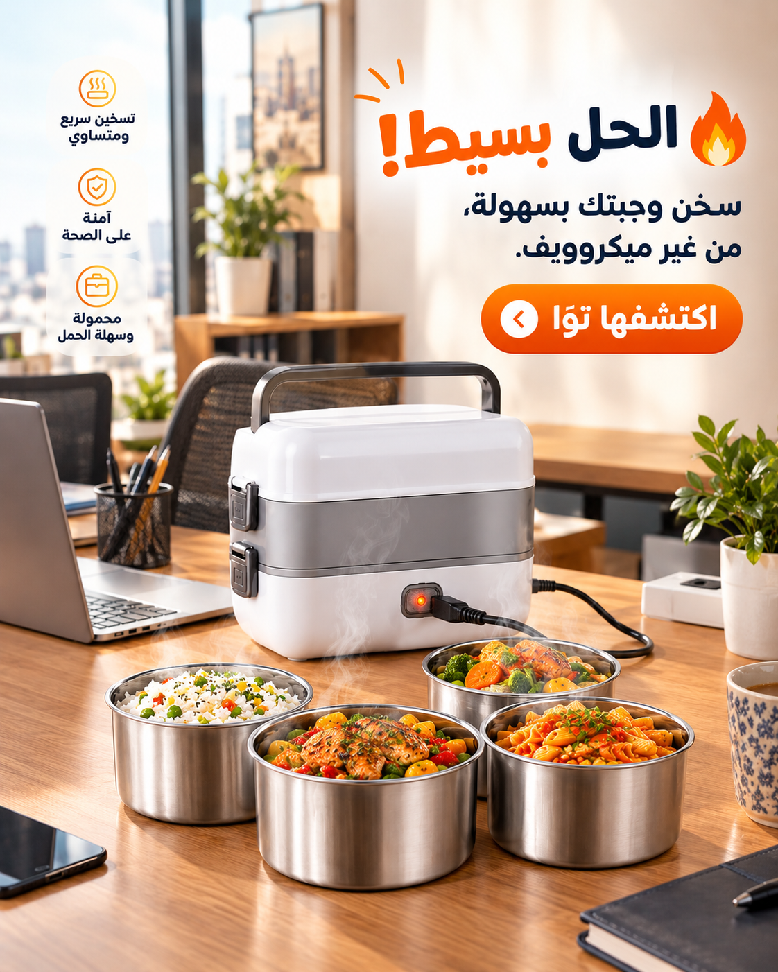 Landing image Chauffe-Repas Électrique Portable 2L